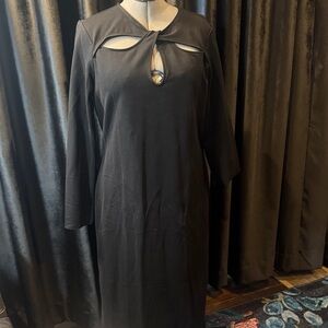 Old Navy Black Maxi Dress with Front Cutouts